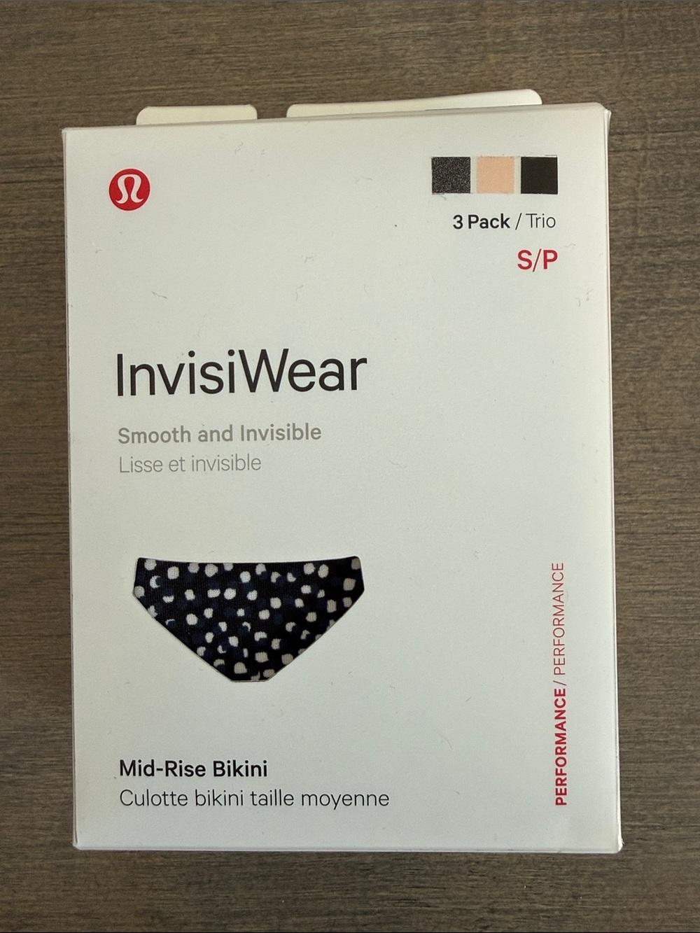 Lululemon Invisiwear Mid Rise Bikini in 3 pack/trio